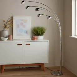 Éclairage au sol LED intégrée variable Coolah 2600lm 3 8W IP20 GoodHome argent