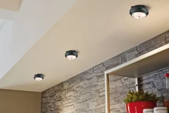 Éclairage d'armoire LED Pile ButtonLED interrupteur inclus 88mm 70lm 3000K gradable Anthracite