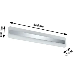 Éclairage de miroir LED Lukida IP44 3000K 650lm 230V 9W Chrome Blanc
