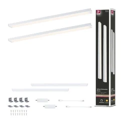 Éclairage sous-meubles LED Inline Kit d'extension 3000K gradable 2x4W 350x26mm 2x350lm 24V Blanc dépoli