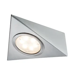 Éclairage sous-meubles LED 3x2,8W 140x110mm 3x170lm 230/12V carré Acier brossé