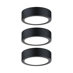 Éclairage sous-meubles LED Pukk 3x3,5W 65mm 3x210lm 230V rond Noir