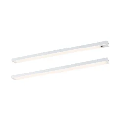 Éclairage sous-meubles LED Inline Kit de démarrage 3000K gradable 2x4W 350x26mm 2x350lm 230/24V Blanc dépoli