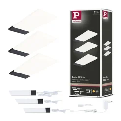 Éclairage sous-meubles LED Bredo Détecteur de proximité Kit de 3 3x2,5W 80x190mm 3x180lm 230/12V Noir