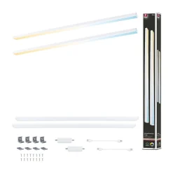 Éclairage sous-meubles LED Inline Kit d'extension Tunable White 2x6W 550x26mm 2x500lm 24V Blanc dépoli