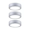 Éclairage sous-meubles LED Pukk 3x3,5W 65mm 3x210lm 230V rond Chrome mat