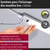 Éclairage sous-meubles LED Inline Kit d'extension Tunable White 2x4W 350x26mm 2x350lm 24V Chrome mat