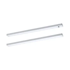 Éclairage sous-meubles LED Inline Kit de démarrage Tunable White 2x4W 350x26mm 2x350lm 230/24V Chrome mat
