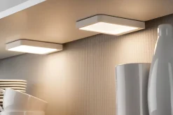 Éclairage sous-meubles LED Vane 2x8W 105x140mm 2x430lm 230/12V carré Blanc dépoli