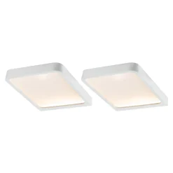 Éclairage sous-meubles LED Vane 2x8W 105x140mm 2x430lm 230/12V carré Blanc dépoli