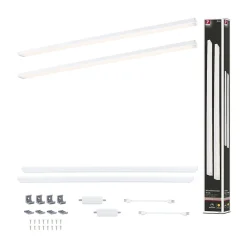 Éclairage sous-meubles LED Inline Kit d'extension 3000K gradable 2x6W 550x26mm 2x500lm 24V Blanc dépoli