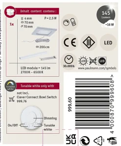Clever Connect Spot LED Pola Tunable White 2,5W Chrome mat