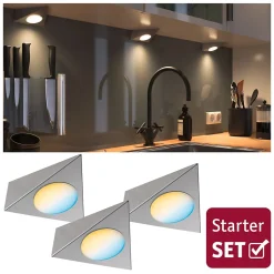 Clever Connect Spot LED Trigo Tunable White 3x2,1W 12VA Nickel brossé