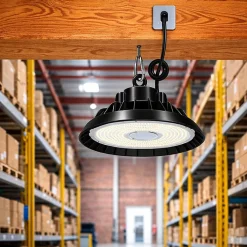 Cloche LED Industrielle 150W 120 degrés NOIR (Pack de 5) - Blanc Froid 6000K - 8000K - SILAMP