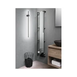 CLOCK Applique LED en aluminium 20W 3000K Perenz 97 cm Noir