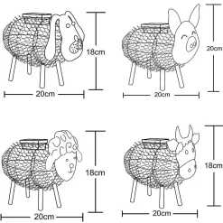 COCHON SOLAIRE MÉTAL H20CM - 7 Lumens