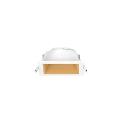 Collerette Basse Luminance IP20 82mmx82mm Blanc/Doré - perçage 68mmx68mm