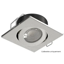 Collerette Carrée Alu brossé pour COMA - SOLUM - TBC101BS