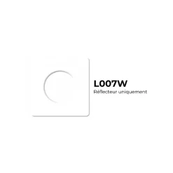 Collerette carrée fixe Blanc pour LECCO - SOLUM - L007W