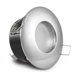 Collerette fixe finition alu brossé étanche IP65 diamètre 82mm