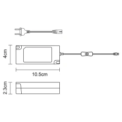 Conducteur Fidalgo IP20 24W H.2,4xL.10,5xl.4cm blanc Goodhome