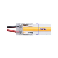 Connecteur à 2 têtes avec Fil pour Ruban LED COB 10mm - SILAMP