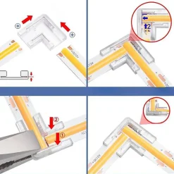 Connecteur Angle pour Ruban LED COB 10mm - SILAMP