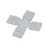 Connecteur en croix pour ruban LED Waldeck IP20 12V L.5xl.5cm blanc mat GoodHome
