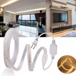 Connecteur électrique Ruban LED Fin 220V 2835 120LED/m - AC/DC - SILAMP