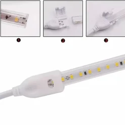 Connecteur électrique Ruban LED Fin 220V 2835 120LED/m - AC/DC - SILAMP