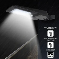 CRUISER : lampadaire à charge solaire 15W (1600lm) avec détecteur de mouvement