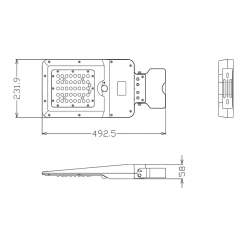 CRUISER : lampadaire à charge solaire 15W (1600lm) avec détecteur de mouvement