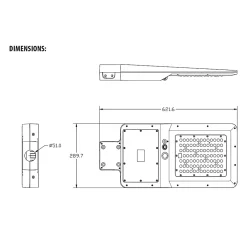 CRUISER XL : réverbère solaire 40W (6000lm) avec détecteur de mouvement et télécommande