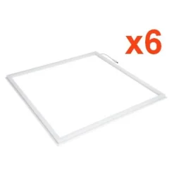 Dalle LED Cadre Lumineux 60x60 Slim 36W BLANC (Pack de 6) - Blanc Chaud 2300K - 3500K - SILAMP