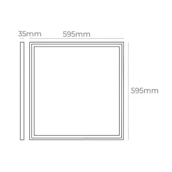 Dalle LED 40W Carré Chrome Mat