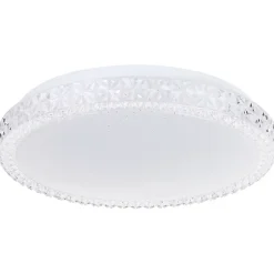 DASIE Plafonnier blanc LED intégrée 12W plastique/métal ampoule incluse