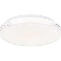 DASIE Plafonnier blanc LED intégrée 12W plastique/métal ampoule incluse