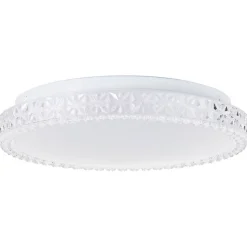 DASIE Plafonnier blanc LED intégrée 12W plastique/métal ampoule incluse