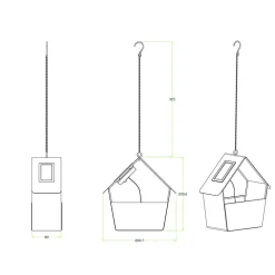 Décoration solaire à suspendre Maison- 30 MicroLED blanc chaud