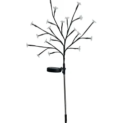Décoration solaire Arbuste à fleurs- Hauteur 72cm- 2 lumens- 20 LED blanc chaud- Eclairage extérieur Jardin