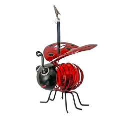 Décoration solaire Coccinelle- Hauteur avec la suspension 20cm- 2 Lumens- Eclairage extérieur Jardin