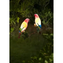 Décoration solaire Perroquet clipsable- Hauteur 23cm- 2 Lumens- Eclairage extérieur Jardin