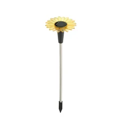 Décoration solaire tournesol- Hauteur 44cm-2 lumens- Eclairage extérieur Jardin