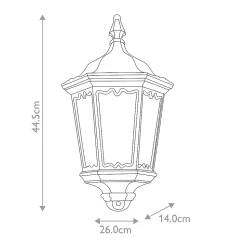 Demi lanterne Medstead 1 lumière