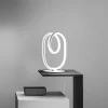 Diva - Lampe de table LED dimmable - Aluminium blanc satiné, diffuseur en silicone, lumière chaude 3000K, 17W