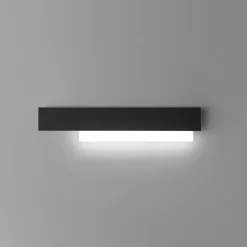 Doha - Applique LED 25W, aluminium noir et blanc, 3000K, 2110lm, design linéaire intérieur, 70x15cm, IP20