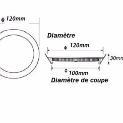 Downlight Dalle LED Extra Plate Ronde ALU 6W (Pack de 10) - Blanc Neutre 4000K - 5500K - SILAMP