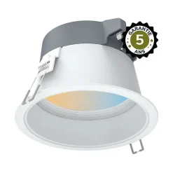 Downlight LED Rond - Basse Luminance - 20W CCT - IP44 - 175mm - Garantie 5 ans
