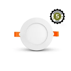 Downlight LED Rond 120mm - 6W 4000K - Blanc - Garantie 5 ans