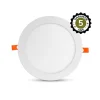 Downlight LED Rond 225mm - 18W - Blanc Chaud 3000K - Alu Blanc - 5 Ans